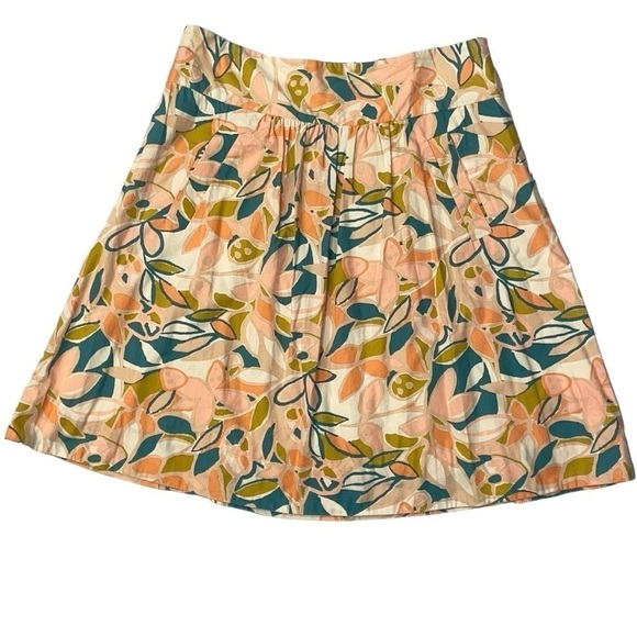 Vintage J Crew floral drop waist skirt pink peach teal, Jenna Lyons - Picture 2 of 13